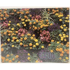 Merrigold Press Puzzle 500 pc Flower Garden Chartres France 14"x18" NEW & Sealed